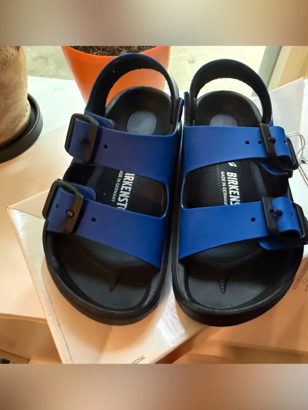 Birkenstock Kids Electric Blue Two-Buckle Sandal Childs 9